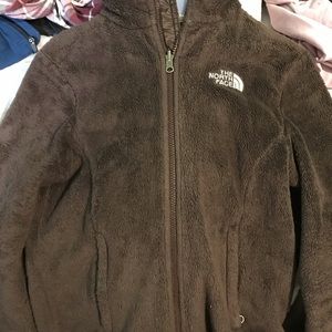 Brown North Face full zip jacket